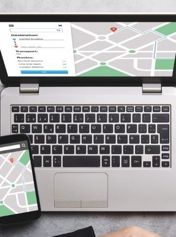 Location,Tracker,Concept,On,Laptop,,Tablet,And,Smartphone,Screen,Over voertuigvolgsysteem My GPS tracker
